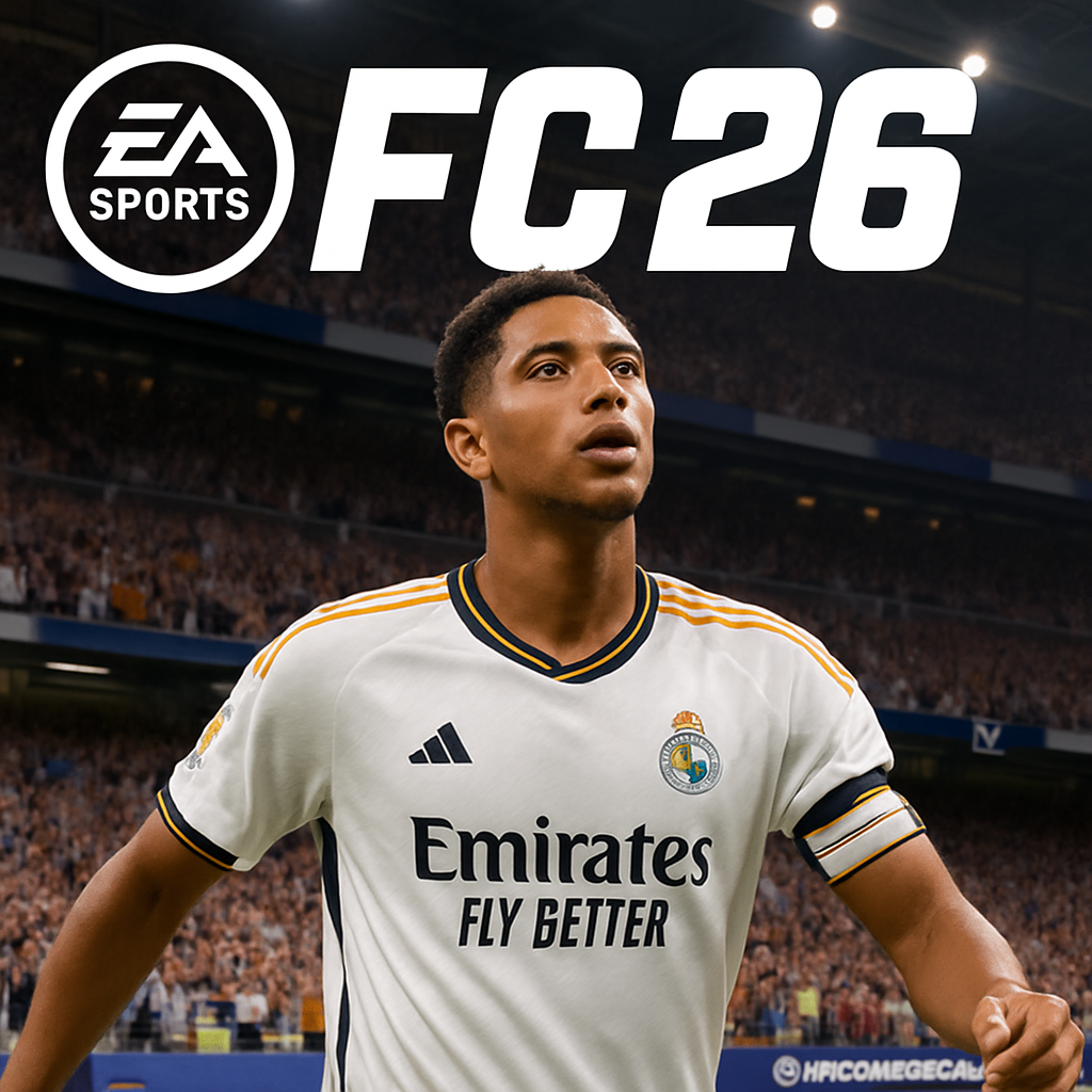 تصویر نمایشی از ویدیوی بازی EA Sports FC 26 با بازیکنان فوتبال در حال حرکت